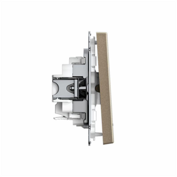 Выключатель 1-кл. ArtGallery 10AX с подсветкой быстрозажим. клем. механизм шампань SE GAL000513S