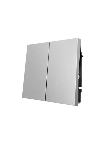 Выключатель 2-кл. СП ZIMA IP20 10А безвинт. зажим сер. матов. LEZARD 704-7488-101QC