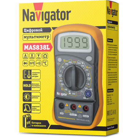 Мультиметр 82 429 NMT-Mm01-838L (838L) Navigator 82429