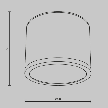 Накладной светильник Maytoni Technical C095CL-GX53-GR