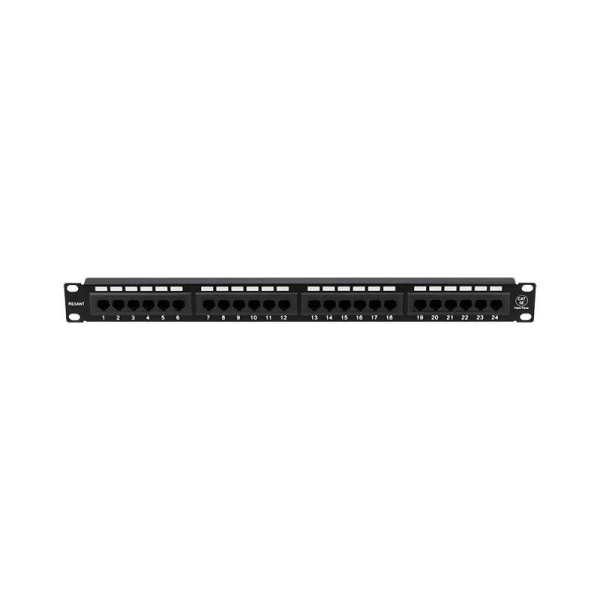 Панель коммутационная 19", 1U, 24 порта, UTP, RJ-45, CAT 5e REXANT