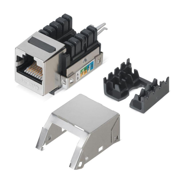 Модуль Keystone Jack RJ-45(8P8C), FTP экранированный, CAT 6, тип 90 градусов REXANT PRO