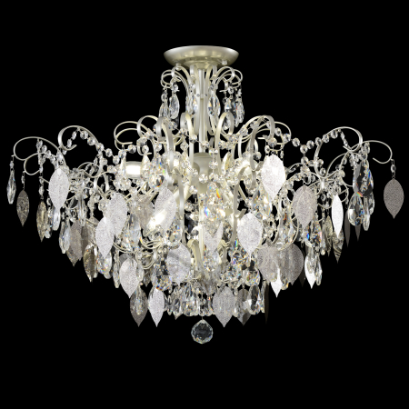 Crystal Lux Светильник потолочный Crystal Lux ESMIRALDA PL9 SILVER