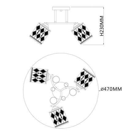 Накладная люстра Escada 1107/3PL