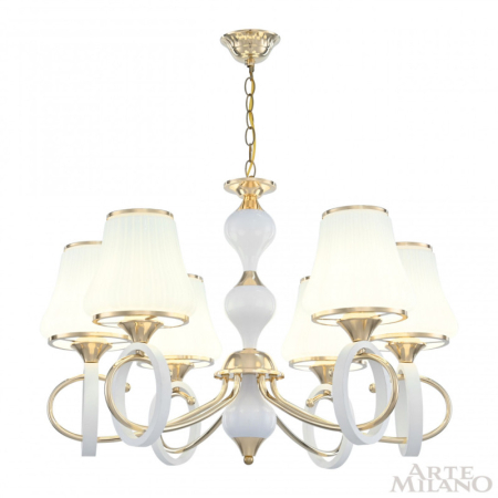 Подвесная люстра Arte Milano 302387/6 Wh/Gd