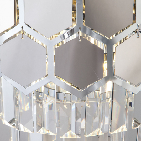 Бра Eurosvet 10124/2 хром/прозрачный хрусталь Strotskis (10113/