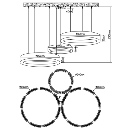 Каскадная люстра Fluorite FL1069-30P