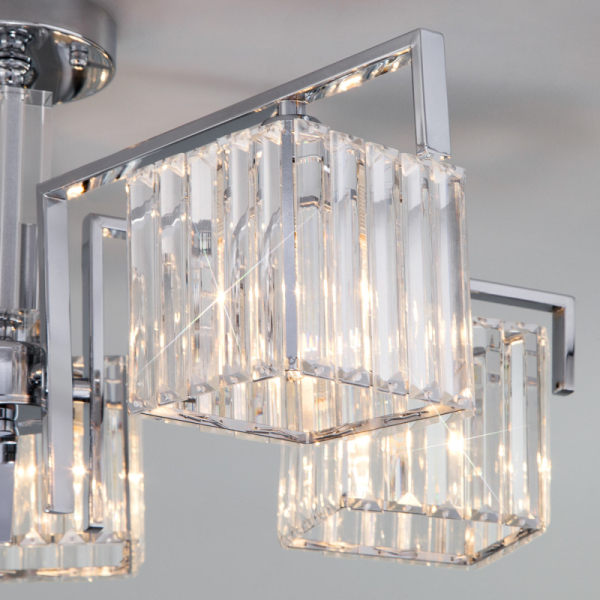 Люстра на штанге Eurosvet 10126/5 хром/прозрачный хрусталь Strotskis Smart (10117/5)