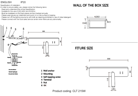 Crystal Lux Бра Crystal Lux CLT 215W  BL