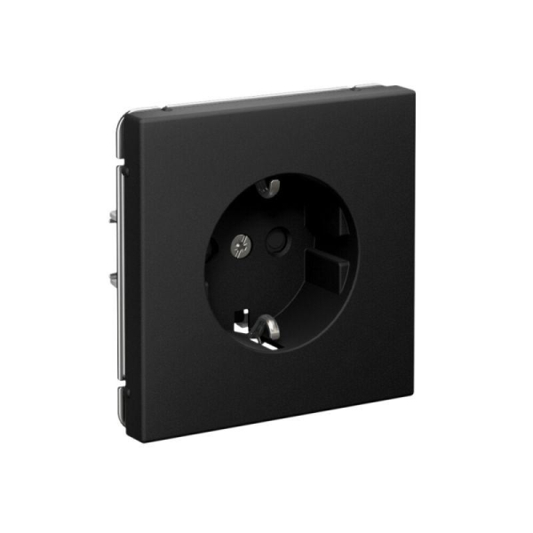 Розетка ArtGallery 16А с заземл. со шторками быстрозажим. клем. механизм карбон SE GAL001045S
