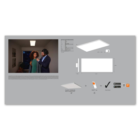 Светильник светодиодный SMART WIFI PLANON FRAMELESS 60X30TW LEDVANCE 4058075484412