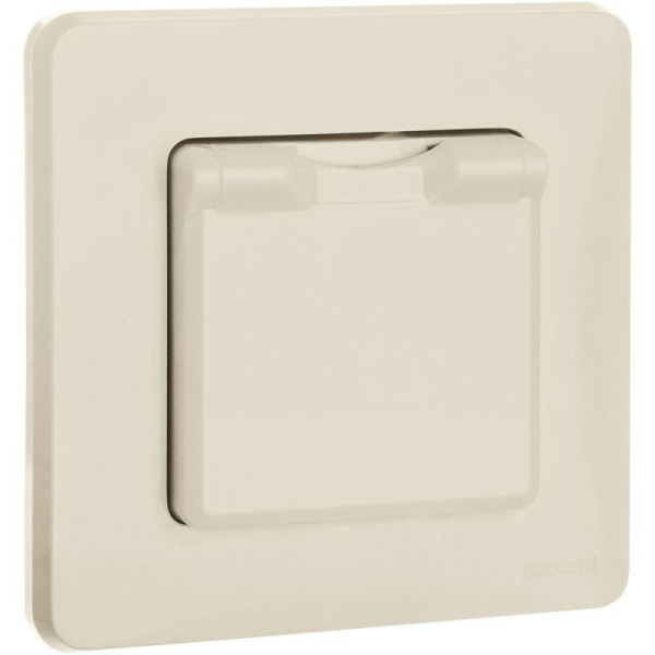 Розетка 1-м СП Inspiria 16А IP44 250В 2P+E защ. шторки с крышкой немецк. стандарт механизм сл. кость IEK 673741