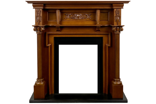 Royal Flame Каминокомплект Oxford - Орех с очагом Aspen Black