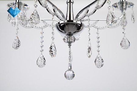 Подвесная люстра Eurosvet 10047/5 хром/прозрачный хрусталь Strotskis