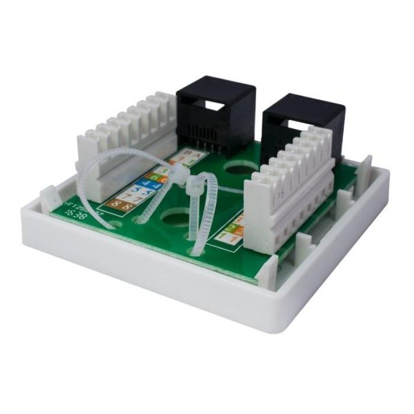 Розетка компьютерная 8P8C RJ-45 UTP кат.6 2 порта (DIY) SUPRLAN 10-0310-1