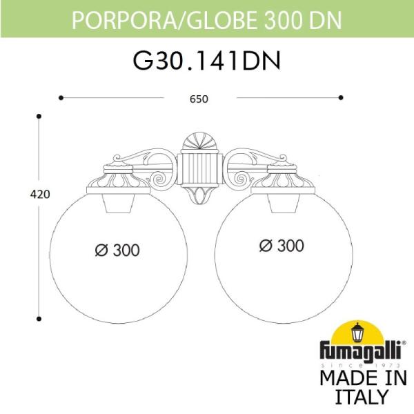 Светильник настенный Fumagalli G30.141.000.AXF1RDN