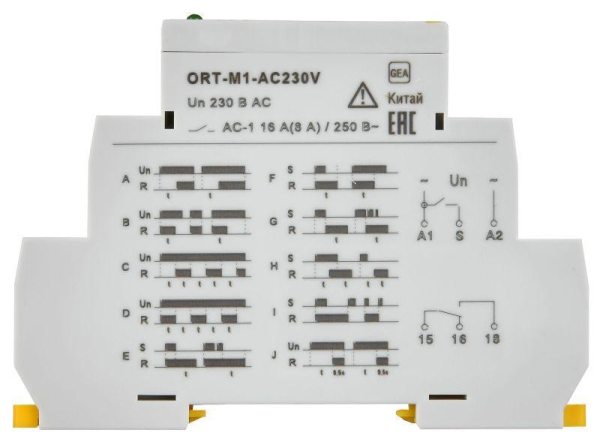 Реле времени многофункц. ORT 1 контакт 230В AC IEK ORT-M1-AC230V