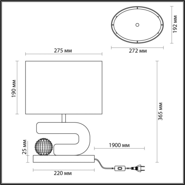 Настольная лампа Odeon Light 5410/1TA