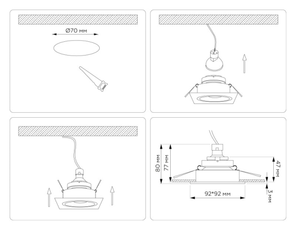 Встраиваемый светильник Ambrella Light TN102829