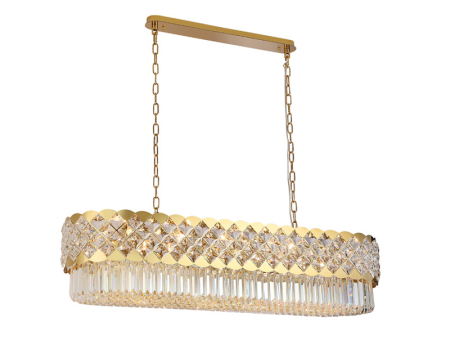 Подвесная люстра Newport 8300/120 oval gold polished