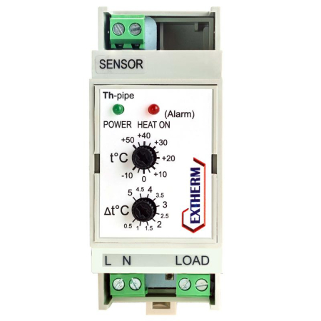 Термостат для управления системой электрообогрева на трубопроводах/резервуарах с настраиваемым гистерезисом EXTHERM Th-pipe