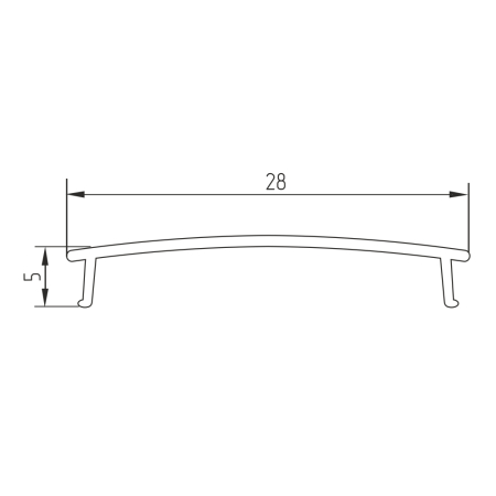 Рассеиватель для профиля Geniled полукруглый матовый М28