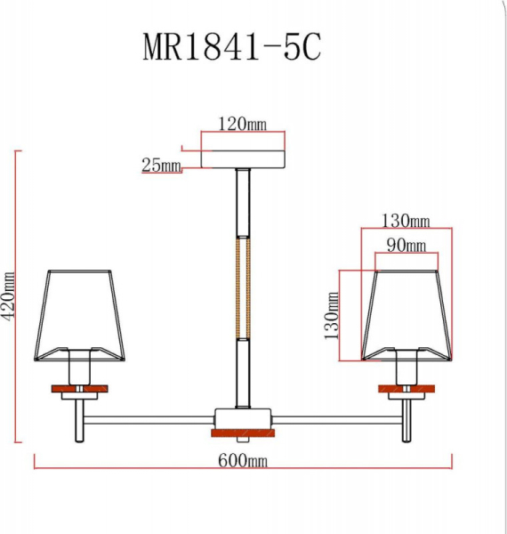 Люстра на штанге MyFar MR1841-5C