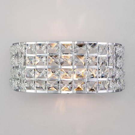 Бра Eurosvet 10115/2 хром/прозрачный хрусталь Strotskis