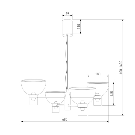 Подвесная люстра Eurosvet 204053 LED латунь