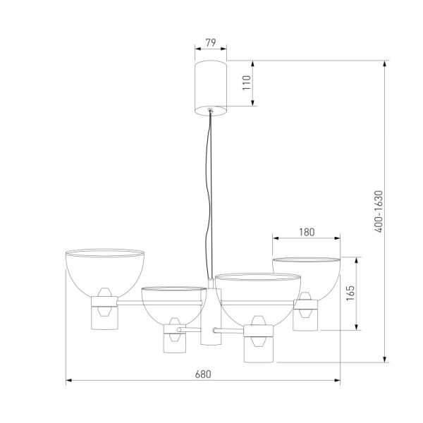 Подвесная люстра Eurosvet 204053 LED латунь