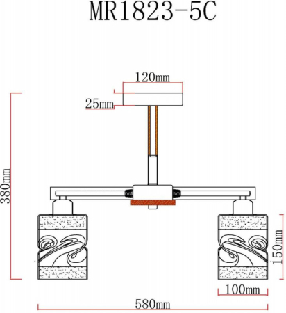 Люстра на штанге MyFar MR1823-5C