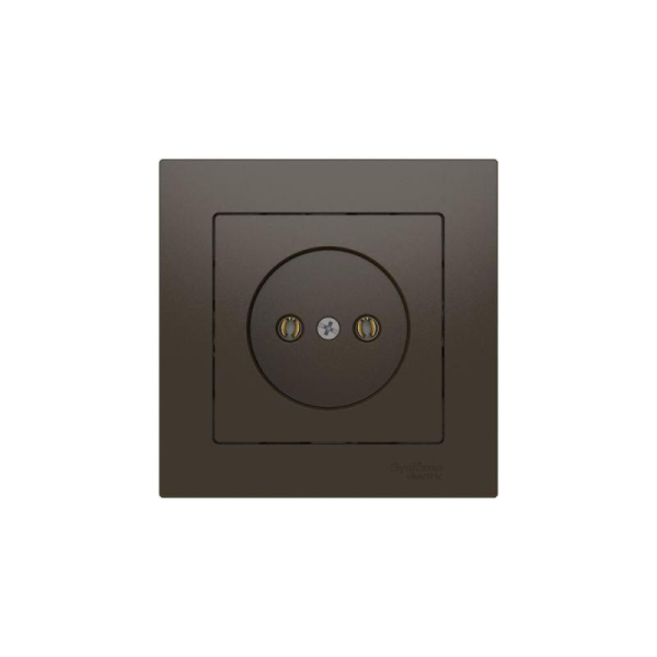 Розетка AtlasDesign 16А без заземл. быстрозажим. клем. в сборе мокко SE ATN000640S