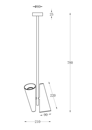 Подвесная люстра Maytoni MOD095PL-02BS
