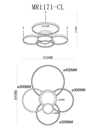 Накладная люстра MyFar MR1171-CL