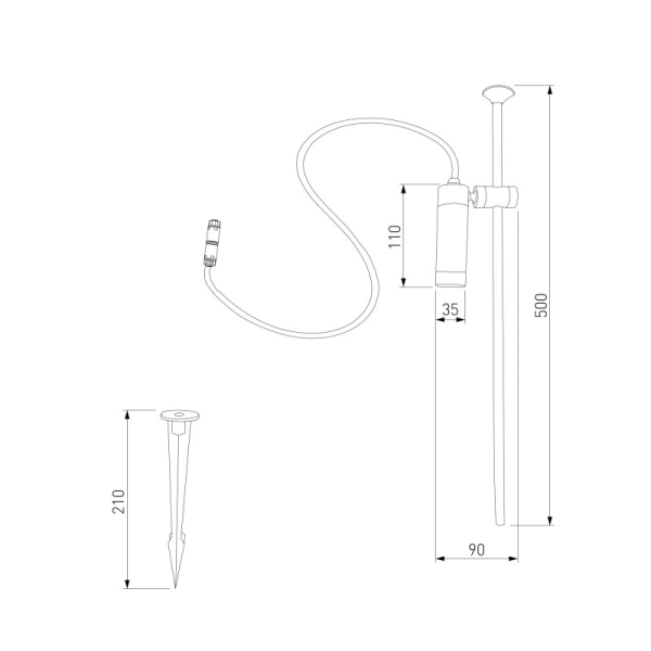 Грунтовый светильник Elektrostandard 35173/S 3000K черный