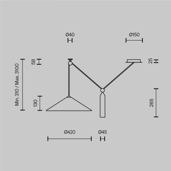 Подвесной светильник Maytoni Technical P080PL-01B