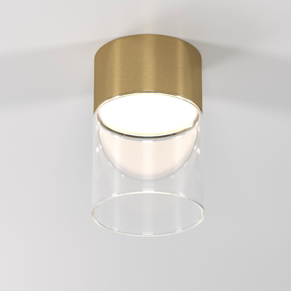 Накладной светильник Elektrostandard 25047/LED 10W 4000К латунь/прозрачный