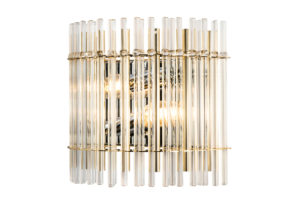 Crystal Lux Бра Crystal Lux AURELIO AP2 GOLD+CHROME/TRANSPARENT