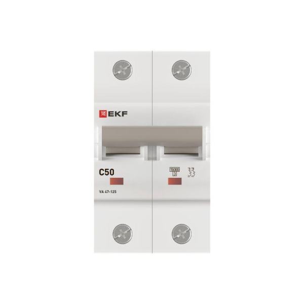 Выключатель автоматический 2п C 50А 15кА ВА 47-125 PROxima EKF mcb47125-2-50C