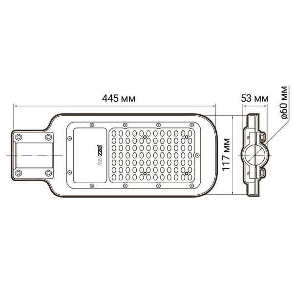 Светильник светодиодный PSL 07 80Вт 5000К IP65 AC180-260 уличный ДКУ Pro JazzWay 5041073