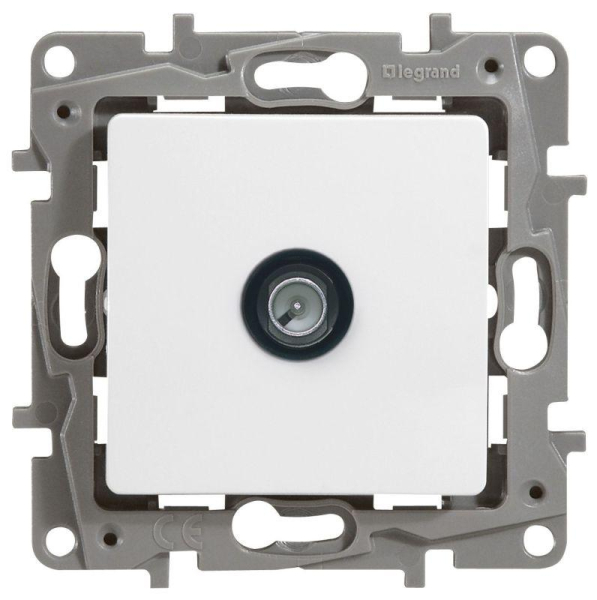 Розетка телевизионная проходная TV СП Etika 14дБ 5-862МГц механизм бел. IEK 672263