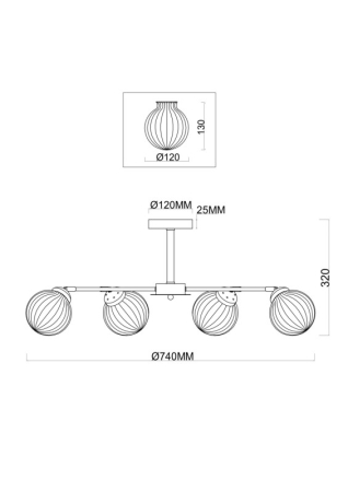 Люстра на штанге Freya FR5041PL-06BS