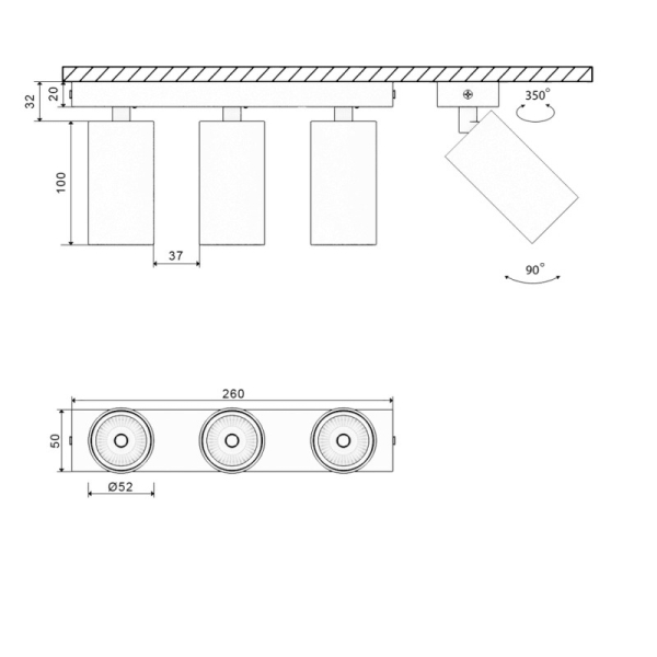 База накладная SWG pro MINI-VL-M13-BL