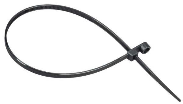 Хомут 4.8х300мм P6.6 с винтовым креплением черн. (уп.100шт) IEK UHH12-D048-300-100-K02