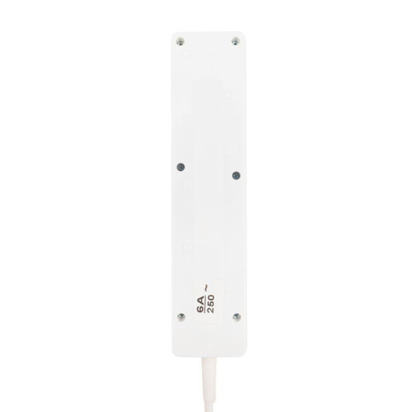 Удлинитель 4 гнезда, 1,5м, 3х0,75мм², с/з, белый PROconnect