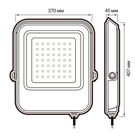 Прожектор светодиодный PFL-V 400Вт 6500К IP65 ДО Pro JazzWay 5045026