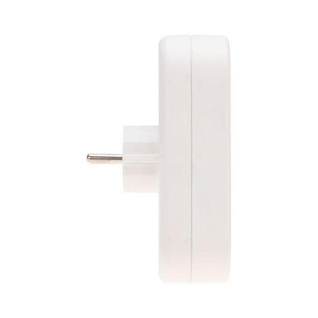 Тройник электрический линейный 16А с/з вертикальный, белый REXANT