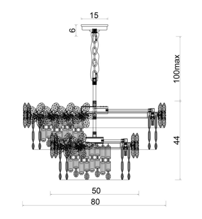 Подвесная люстра Fluorite FL1105-44P