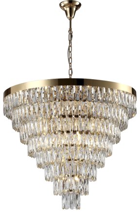 Crystal Lux Люстра Crystal Lux ABIGAIL SP22 D820 GOLD/TRANSPARENT
