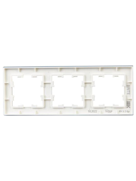 Рамка 3-м BRITE РУ-3-2-Бр стекло бел. матов. IEK BR-M32-G-31-K01